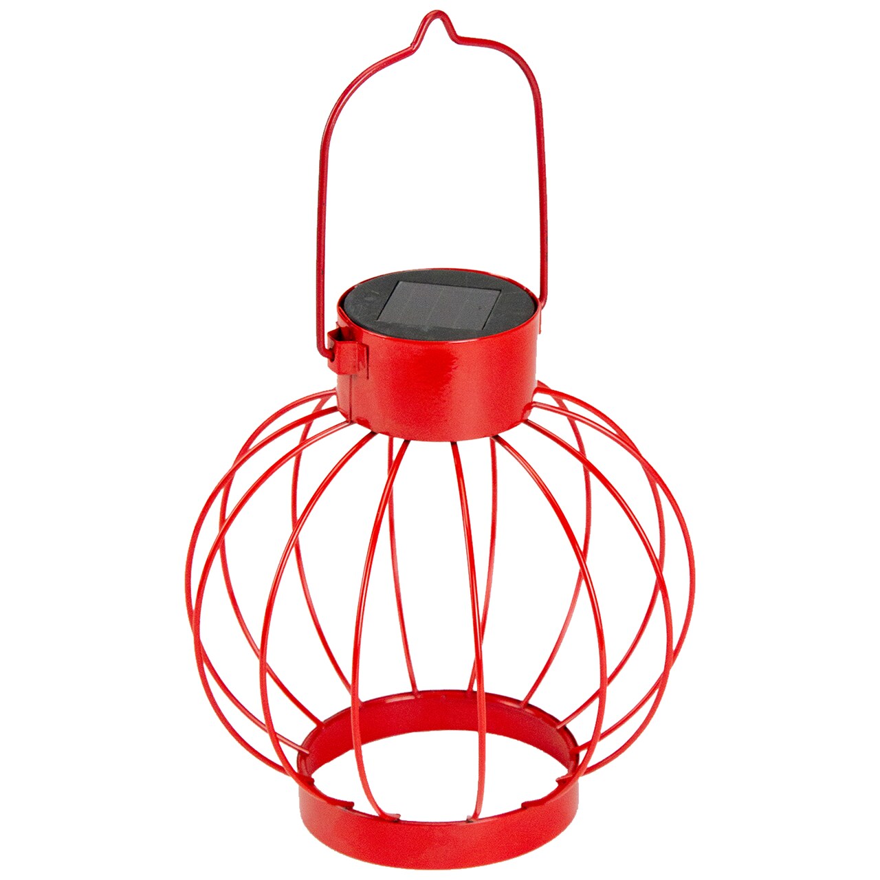 Northlight 6.5&#x22; Red Outdoor Hanging LED Solar Lantern with Handle